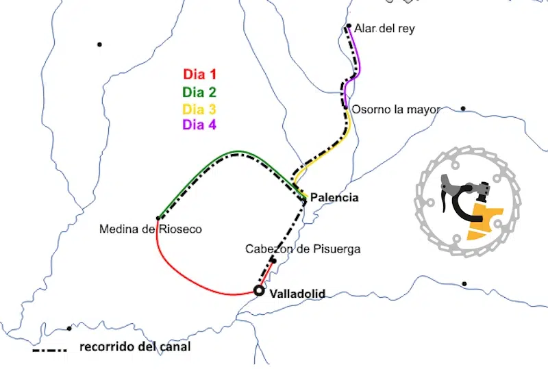 MAPA DEL CANAL DE CASTILLA