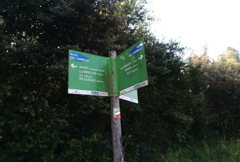 PIRINEXUS FÁCIL: 263 KM POR GIRONA SIN CRUZAR LOS PIRINEOS 2 señales de la Pirinexus